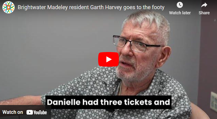 Brightwater Madeley Resident Garth Harvey speaks about his AFL experience