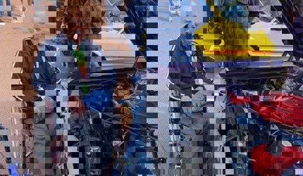 Fathers Day Car Show_Life's Possibilities program funded The Oaks residents to view classic colourful cars