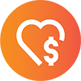 Icon Heart With Dollar