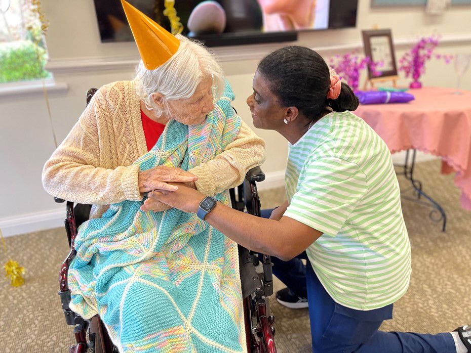 Brightwater The Village resident enjoys 100th birthday with staff 